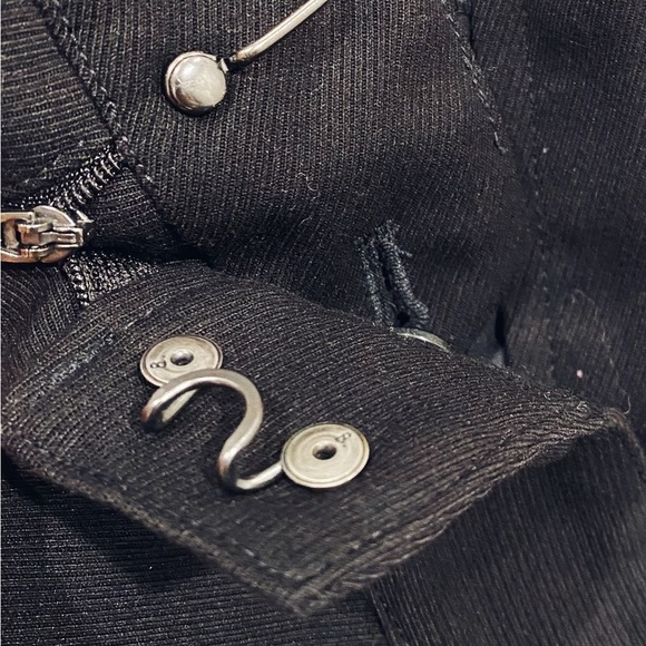 Gap Black Thick Textured Riding Pants Faux Suede Patch Skinny Bottoms 4 - Picture 6 of 6